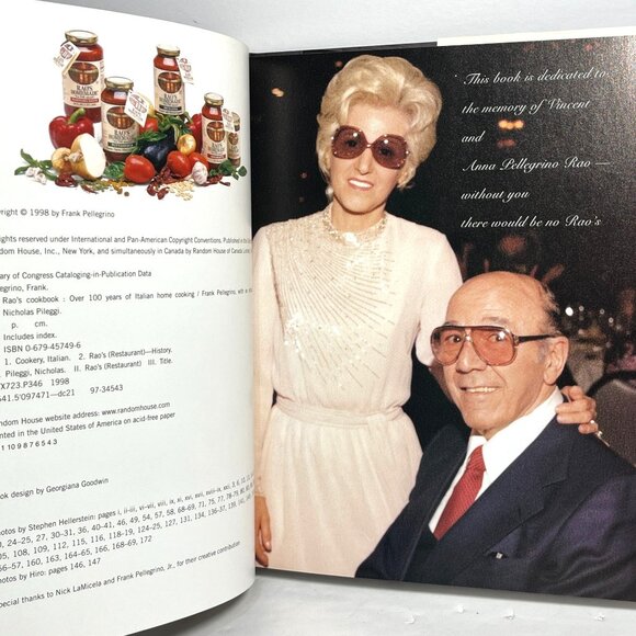 Raos Cookbook Hardcover By Frank Pellegrino 1998 - Picture 2 of 7